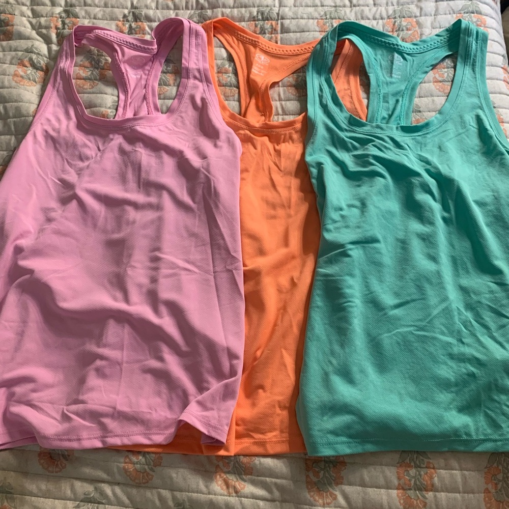Women's Racerback Tank Top Set - Pink, Orange, and Teal